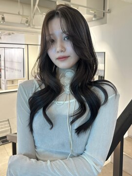 ゼスト パーク(ZEST PARK) ココアグレージュ顔まわりレイヤー韓国ウェーブヘア