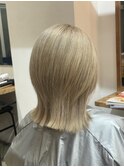 【EIGHT 沖縄新都心】お客様スタイル_切りっぱなしウルフカット