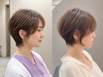 ミルシェ(MILSHE)の写真/《ショート特化サロン》似合わせ×再現性の高さ◎骨格を見極めたカットで、扱いやすい理想の小顔スタイルに