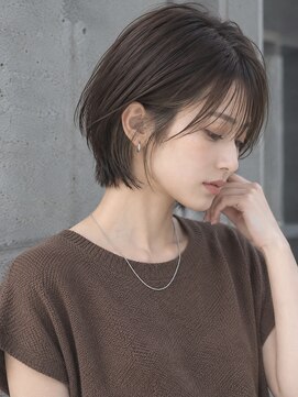 ヌーヌー 鶴ケ峰(nuu nuu) レイヤーショートボブ前髪ありボブミニボブ顔周りレイヤーボブ