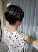 ソフト刈り上げ☆マニッシュショート☆ダークブルー刈り上げボブ