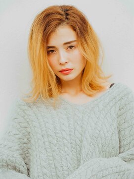 美容室 コーストアール 稲毛店(coast-R) ハイトーンウルフ風レイヤースタイル【稲毛】