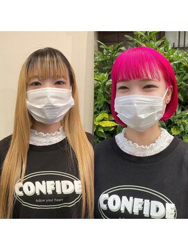 コレット ヘアー 大通(Colette hair) ◆Before→After◆BOB×HOTPINK