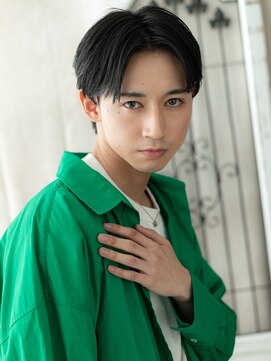 モッズヘア メン 新所沢店(mod's hair men) 暗髪でクールさを呼び込むツヤ感センターパートA