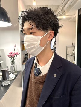 シータ(sheta) 【sheta/表参道】メンズパーマスパイラルツイスト黒髪ショート