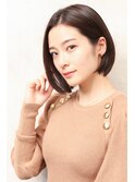耳掛けボブ　シンプルにボブ　前下がりボブ　