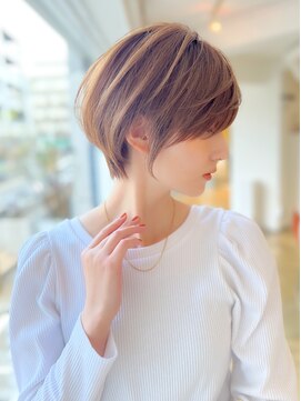 ロンドエニカ 大宮(Lond enika) 斜め前髪グレージュカラーシルキーべジュマッシュパーマ[大宮]