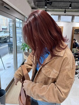 アドア 横浜(ADORE) 【ADORE横浜】レッドブラウン×ミディアムヘア