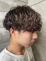 ニアウ 伊勢崎連取店(Niau)&nbsp;メンズマッシュ波巻きスパイラルパーマメンズパーマ