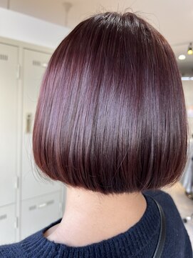 シャルムヘアー(charme hair) ミニボブ×チェリーレッド