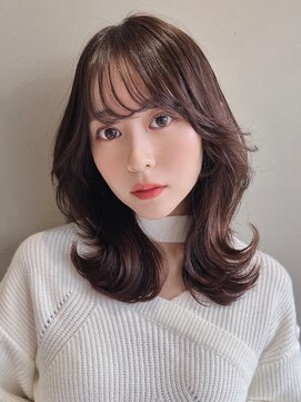 ユアーズ ヘア 恵比寿本店(youres hair) くびレイヤーエモージュイメチェンフルバング似合わ せカット