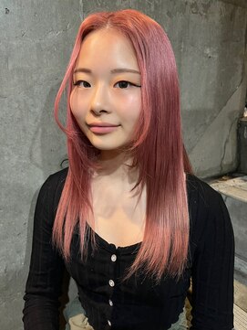 エイト 恵比寿店(EIGHT ebisu) セミロング／ピンクカラー