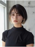 ショートボブミニウルフチェリーブラウン20代30代40代50代
