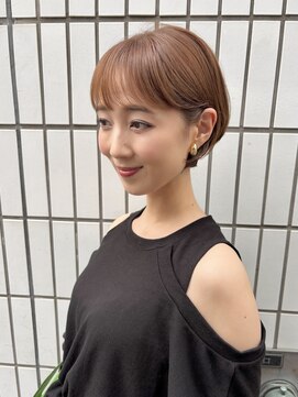 シュリット(schritt) ブリーチなしまろベージュ大人かわいいショートボブ渋谷mutsuki