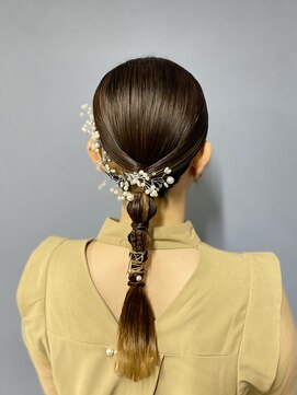 ヒュミ(hymy) 結婚式参列に♪/お呼ばれヘア/おとなっぽヘア/タイトアレンジ