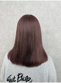 ブリーチ1回ピンクベージュカラー♪