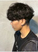 MEN’S HAIR/シャドウパーマ/刈り上げセンターパート/群馬高崎