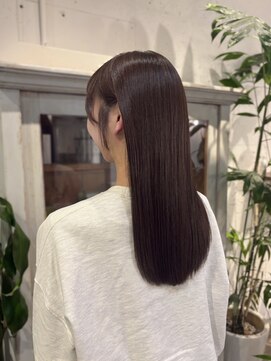 ブラウンカラー 髪質改善トリートメント