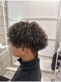 メンズハイライトツイストスパイラルパーマ
