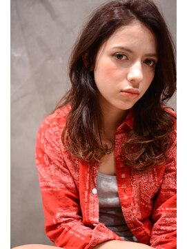 ミラバイグリーン(Mira by green) グラデーションカラー×ルーズwave