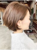 大人かわいいバランスショートボブ【Ruufus恵比寿渋谷】
