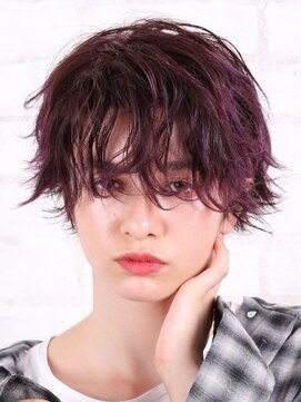 アース 水沢店(HAIR&MAKE EARTH) 外国人風ラズベリーボルドーショート