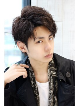 ネイビー(NAVY) クリーンラフアップバングショートレイヤー 社会人 好印象 転職