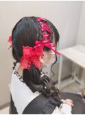 レースアップツインテール