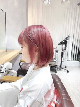 エイトタマプラ たまプラーザ店(EIGHT tamapla) 【エイト渡辺】切りっぱなしボブ×チェリーピンク