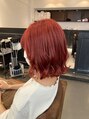 ロウ 吉祥寺(ROW)&nbsp;ダブルカラーで赤系カラーに。ブリーチ1、2回必要です(＞＜)
