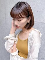 オーブ ヘアー リアン 札幌3号店(AUBE HAIR lien) 20代・30代_耳掛けボブ/ナチュラルブラウン