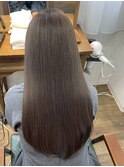 ◎20代30代40代艶感ストレートアッシュグレージュ透明感ロング