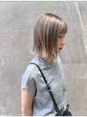 ダブルカラーケアブリーチホワイトミルクティーカラー髪質改善