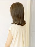 切りっぱなしセミ　オリーブアッシュ