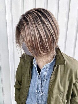 ユイマァルスロウ(YUIMARL SLOW) ハイトーンバレイヤージュ_ホワイトピンク