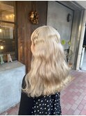 2ブリーチ×ブロンドヘアー/ケアブリーチ