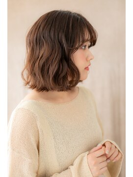 カバーヘアアンドスパ ブリス 浦和西口店(COVER HAIR & SPA bliss) くせ毛風ゆるふわ小顔切りっぱなしボブパーマZ浦和20代30代40代