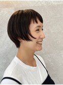 【ショートヘア専門イマジナシオン】大人のオン眉ショートボブ