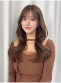 韓国くびれロング レイヤーオルチャン小顔前髪 艶髪 髪質改善