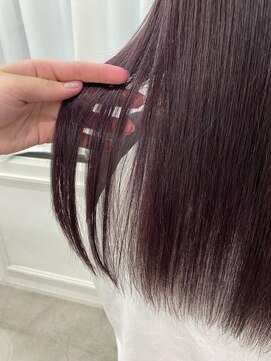 ブルー(BLUE) 黒髪/ボブルフ/ネビージュ/韓国/ワンレン/盛岡/髪質改善/前髪