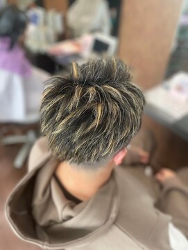 ヘアーショップ エヌアンドエー 幸手店(hairshop N&A) おしゃれ男子のメッシュカラー×ショート ブリーチあり