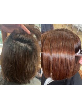 【熟練した技術の女性stylist】ストレートをかけても癖が伸びきらない経験がある方、一度お試しください！