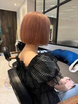 ダブル(W) 切りっぱなしボブ/ミルキーピンク