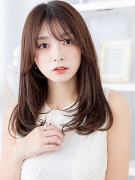 カバーヘア 上尾西口店(COVER HAIR) ココアグレージュうざバングロングレイヤーa上尾20代30代40代