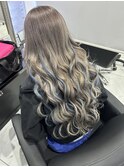 ブルー×ライトグレージュ