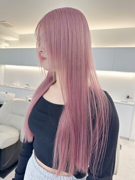 ノラ ウメダ(NORA UMEDA) 【chiaki】white pinkハイトーンケアブリーチピンク髪質改善