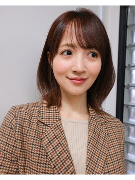 ガーデン 銀座(GARDEN) ミディアムレイヤーカット似合わせカットダークアッシュ