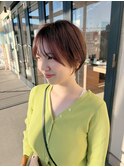 大人ショートボブ丸みショートカットマッシュショート前髪あり