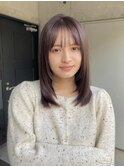 ミディアム　レイヤーカット　似合わせカット　美髪カラー