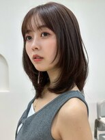 ノイ 銀座(noi) 顔周りレイヤーカットくびれヘアミルクティーベージュカラー韓国